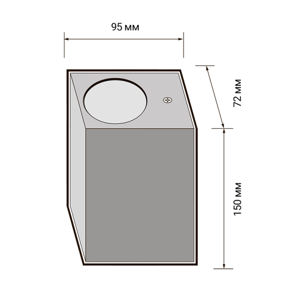 Светильник настенный 2*35Вт GU10 IP65 черный пластик Jazzway