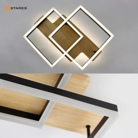 купить Светильник потолочный (люстра) свд 120Вт 3000-6500К 12000лм черный пульт диммер в Чебоксарах Светильник потолочный (люстра) свд 120Вт 3000-6500К 12000лм черный пульт диммер