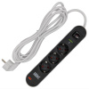 Фильтр сетевой 3-мест 3м ПВС 3*1,5 черный выкл IEK USB A+C