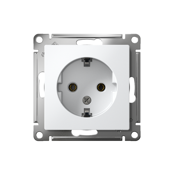 ATLASDESIGN РОЗЕТКА с заземлением, 16А, механизм, БЕЛЫЙ