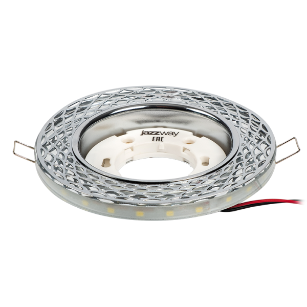 купить Светильник точечный GX53 круг хром/прозрачный встраиваемый подсветка Jazzway декор в Чебоксарах Светильник точечный GX53 круг хром/прозрачный встраиваемый подсветка Jazzway декор