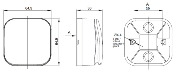 Глори сосна выключатель 2кл открытая 10А IP20 